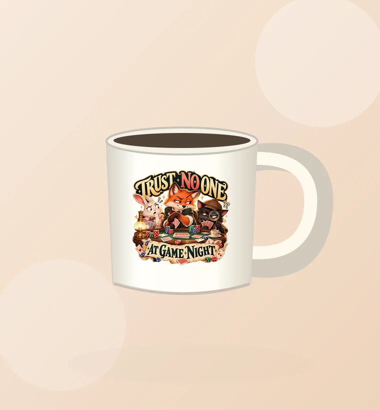 Graphic ceramic coffee mug
